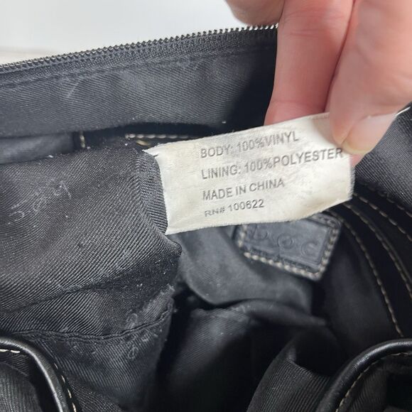 BOC Born Black Faux Leather Crossbody Bag Shoulder Purse Zipper Snap Pockets - Picture 9 of 16